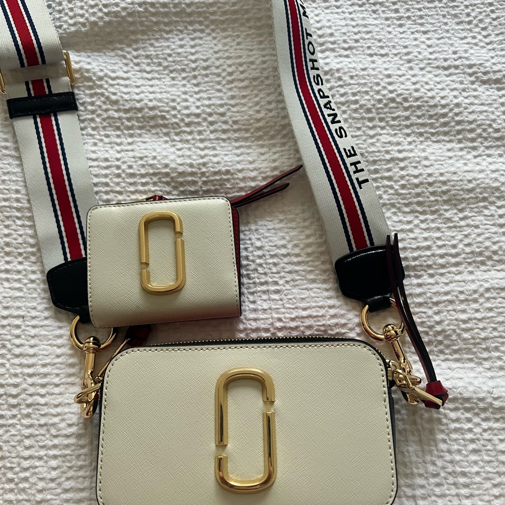 Marc Jacobs Snapshot and Snapshot wallet in coconut multi